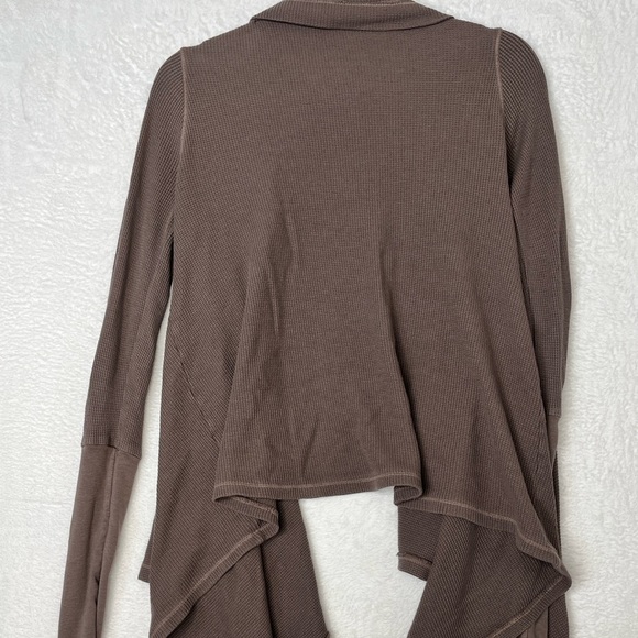 Adriano Goldschmied AG M/L Pima/Modal Brown Waffle Wrap Cardigan Lagenlook Layer - Picture 11 of 16